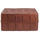 Ver imagem 4 de Puff de Couro Legítimo Decorativo 80x60x40 cm Queen Marrom Camel