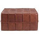Ver imagem 4 de Puff de Couro Legítimo Decorativo 80x60x40 cm Queen Marrom Camel