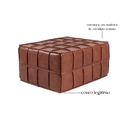 Ver imagem 6 de Puff de Couro Legítimo Decorativo 80x60x40 cm Queen Marrom Camel