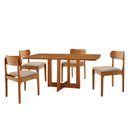 Ver imagem 2 de Conjunto de Mesa de Jantar Vitoria Tampo Laminado 120cm Barril 4 Cadeiras Bellini