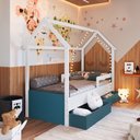 Ver mais imagens de Cama Infantil Montessoriana com Gavetões Inferiores