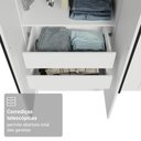 Ver imagem 7 de Guarda-Roupa Solteiro 4 Portas Batentes Branco/Branco/Preto Venus Madesa