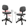 Cadeira De Escritório Secretaria Giratória Com Regulagem de Altura JSerrano Preto Com Cinza - 4