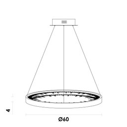 Pendente LED 1X80W 3000K 2850Lm Milenium Bella Iluminação - 3