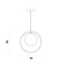 Ver imagem 5 de Pendente Sfera 26cm Bella Iluminação