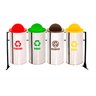 Conjunto Lixeiras Coleta Seletiva 25l 04 Peças - 1