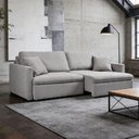 Ver imagem 3 de Sofá 3 Lugares Retrátil Reclinável para Sala de Estar 220cm Send K01 Linho Soft Cinza - Lyam