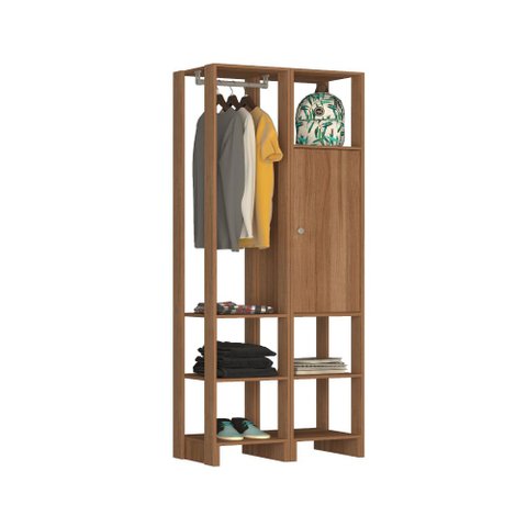 Estante Closet Yes com 1 Porta e 5 Nichos - Montana