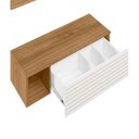 Ver imagem 2 de Penteadeira Camarim Suspensa com Espelho e Gaveta Joy - Branco/nature