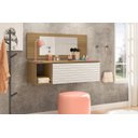 Ver imagem 1 de Penteadeira Camarim Suspensa com Espelho e Gaveta Joy - Branco/nature