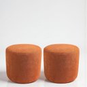 Ver imagem 2 de Kit 02 Puff Perse 40cm Decorativo Tecido Boucle Banqueta Puffe Redondo