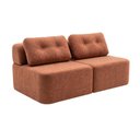 Ver imagem 4 de Sofá Modular Cielo 240cm Recepção Loja Sala de Estar Bouclê Terracota - Montanari'S Decor