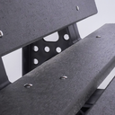 Ver imagem 4 de Banco de Jardim Madeira Plástica 0,60 M:cinza Escuro/kit Inox 304