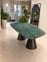 Ver imagem 3 de Mesa de Jantar Orgânica Essenza Duo Cone 220x110cm – Verde Guatemala com Base Preto