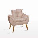 Ver imagem 3 de Kit 2 Cadeiras Poltronas Opala Suede :bege