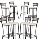 Ver imagem 2 de Kit 8 Banquetas Alta Forts Fio de Fibra Proteção UV Bancada, Bar, Lanchonete, Balcão, Restaurante, E