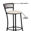 Ver imagem 4 de Kit 8 Banquetas Alta Forts Fio de Fibra Proteção UV Bancada, Bar, Lanchonete, Balcão, Restaurante, E