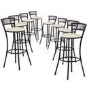 Ver imagem 1 de Kit 8 Banquetas Alta Forts Fio de Fibra Proteção UV Bancada, Bar, Lanchonete, Balcão, Restaurante, E