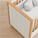 Ver imagem 3 de Berço Tutto Laqueado 2 em 1 100% Mdf com Capitonê Branco Soft Freijó 61739/51707 Matic Moveis