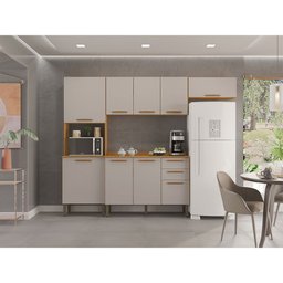 Armário de Cozinha Completo Valência 01 Sallêto Cinamomo Off White - 2