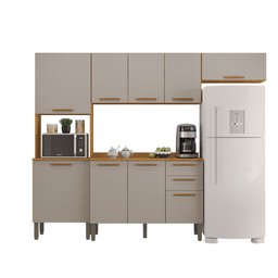 Armário de Cozinha Completo Valência 01 Sallêto Cinamomo Off White - 1