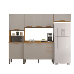 Armário de Cozinha Completo Valência 01 Sallêto Cinamomo Off White