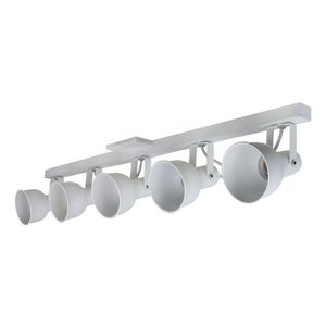Kit 5 Spot Trilho Bulbo Alumínio E27 Led - Branco