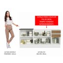 Ver mais imagens de Kit com 2 Balcões de Cozinha Madesa Acordes 100% MDF (Sem Tampo e Pia) Branco/Rustic