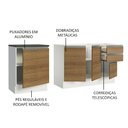 Ver imagem 7 de Kit com 2 Balcões de Cozinha Madesa Acordes 100% MDF (Sem Tampo e Pia) Branco/Rustic