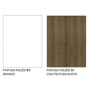 Ver imagem 4 de Kit com 2 Balcões de Cozinha Madesa Acordes 100% MDF (Sem Tampo e Pia) Branco/Rustic