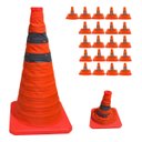 Ver imagem 3 de Cone Retratil Sinalizaçao Kit 21 Uni Portatil Obra Trafego Baliza Aviso Alerta Segurança Estrada Rua