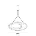 Ver imagem 5 de Lustre Pendente Loop 2,2cm 1X76W 3000K 2280Lm Led
