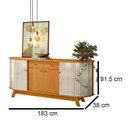 Ver imagem 3 de Buffet Aparador para Sala Mônaco - 7 Decor Cinamomo e Off White