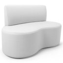 Ver imagem 2 de Sofá 2 Lugares 140cm Orgânico para Sala de Estar Living Larissa L02 Facto Branco - Lyam Decor