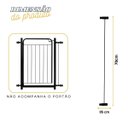 Ver imagem 2 de Prolongador Extensor para Portão Pet 80cm de Altura Extensor de 05cm Preto Itagold