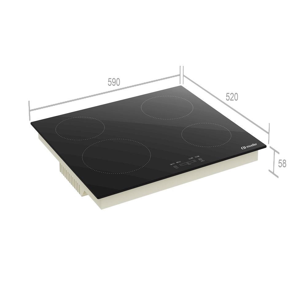 Cooktop Mueller 4 Bocas de Indução com Turbo Mci014bg1 Preto 220v - 3