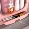 Organizador Caixa Maquiagem Cosméticos para Parede Rosa - 2