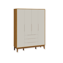 Ver imagem 3 de Quarto de Bebê Berço Evolution + Guarda Roupa 4P + Cômoda 4g Elfe Areia Savana com Colchão