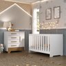 Conjunto Quarto de Bebê Colorir Berço e Cômoda Branco/nature - Moville - 1