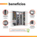 Ver imagem 4 de Quarto Modulado de Canto Madrid com 7 Portas Maxel