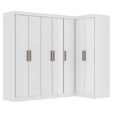 Quarto Modulado de Canto Madrid com 7 Portas Maxel