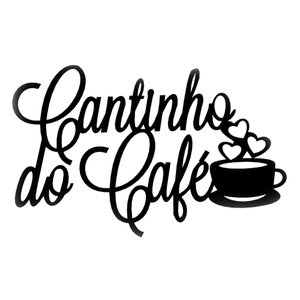 Cantinho do Café Decoração de Parede Madeira Caroá - Preto