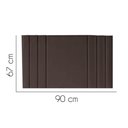 Ver imagem 1 de Painel Estofado Grécia Solteiro Madeira Maciça Suede Marrom Gat Magazine 90cm