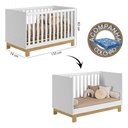 Ver imagem 2 de Quarto de Bebê Qencanto Slim com Cômoda 4355 e Berço 4315 Qmovi Branco Acetinado + Colchão Ortobom