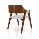 Ver imagem 4 de Kit 4 Cadeiras Sala de Jantar e Jogos Carteados Madeira Maciça Poker Linho Cinza-imbuia G42 - Gran