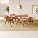 Ver imagem 1 de Conjunto de Mesa Redonda 120 cm com 4 Cadeiras Luna Marrom Yescasa