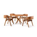 Ver imagem 3 de Conjunto de Mesa Redonda 120 cm com 4 Cadeiras Luna Marrom Yescasa