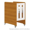 Ver imagem 4 de Dormitório Infantil Zaki Guarda Roupa Cômoda e Berço 4 Portas 3 Gavetas MDF Branco Fosco-Savana