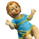 Ver imagem 2 de Imagem Menino Jesus com Roupa Azul Resina 14 Cm (pequena Avaria Nas Mãos)