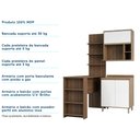 Ver imagem 7 de Cozinha Compacta 4 Peças com Bancada Mesa Gourmet Armário com Nicho Balcão 80cm Mel Luciane Móveis